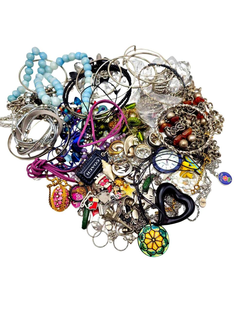 Vintage Modern Costume Lot Craft Junk Resell Wearable 3lbs.